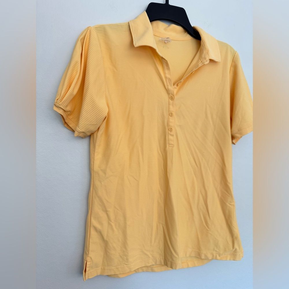 Calia by Carrie Underwood Puff Sleeve Golf Polo - Size Medium